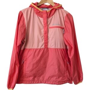 Columbia Women's 1/2 Zip Pullover Windbreaker Jacket Size Medium Pink